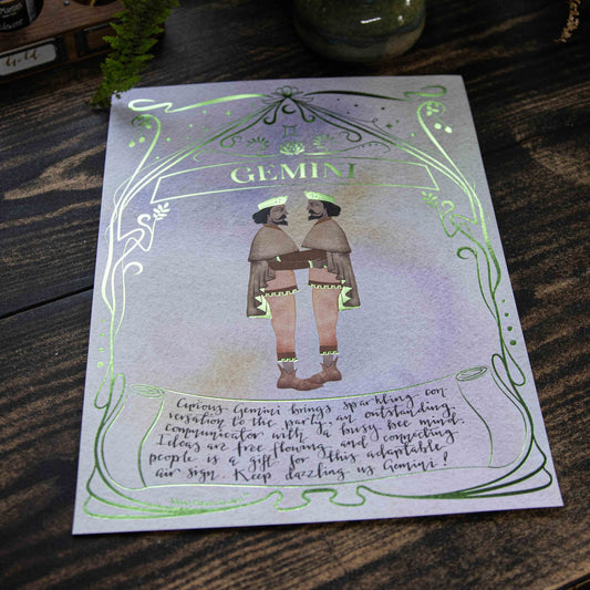 Gemini Zodiac Print