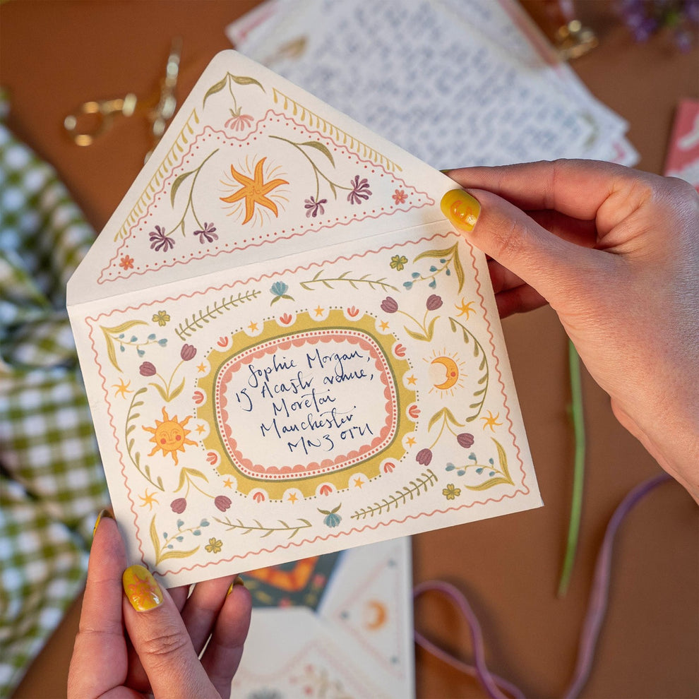 Pringles Writing Letter Writing Set | Illustrated Stationery Gift