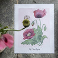 Load image into Gallery viewer, Illustration of pink poppies on a textured surface
